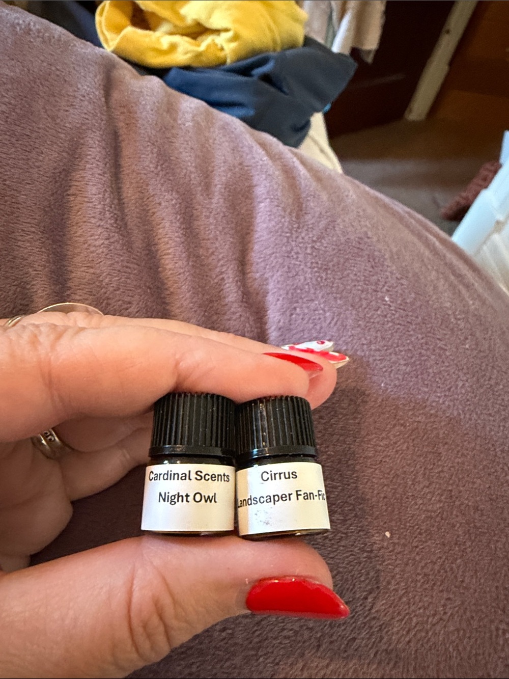 Cardinal Scents Night Owl + Landscaper Fan Fic- Cirrus Sample Oils